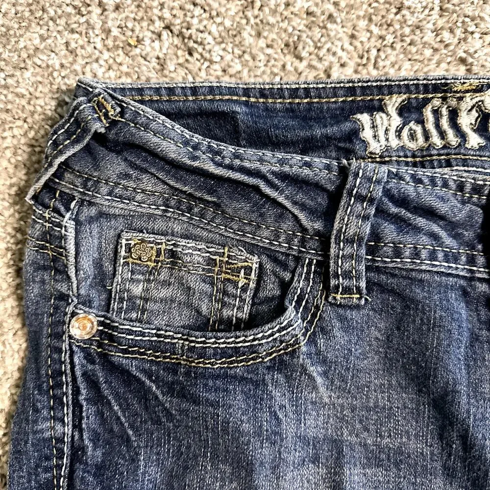 Wallflower Denim Jeans Y2K Bedazzled Size 7 Womens